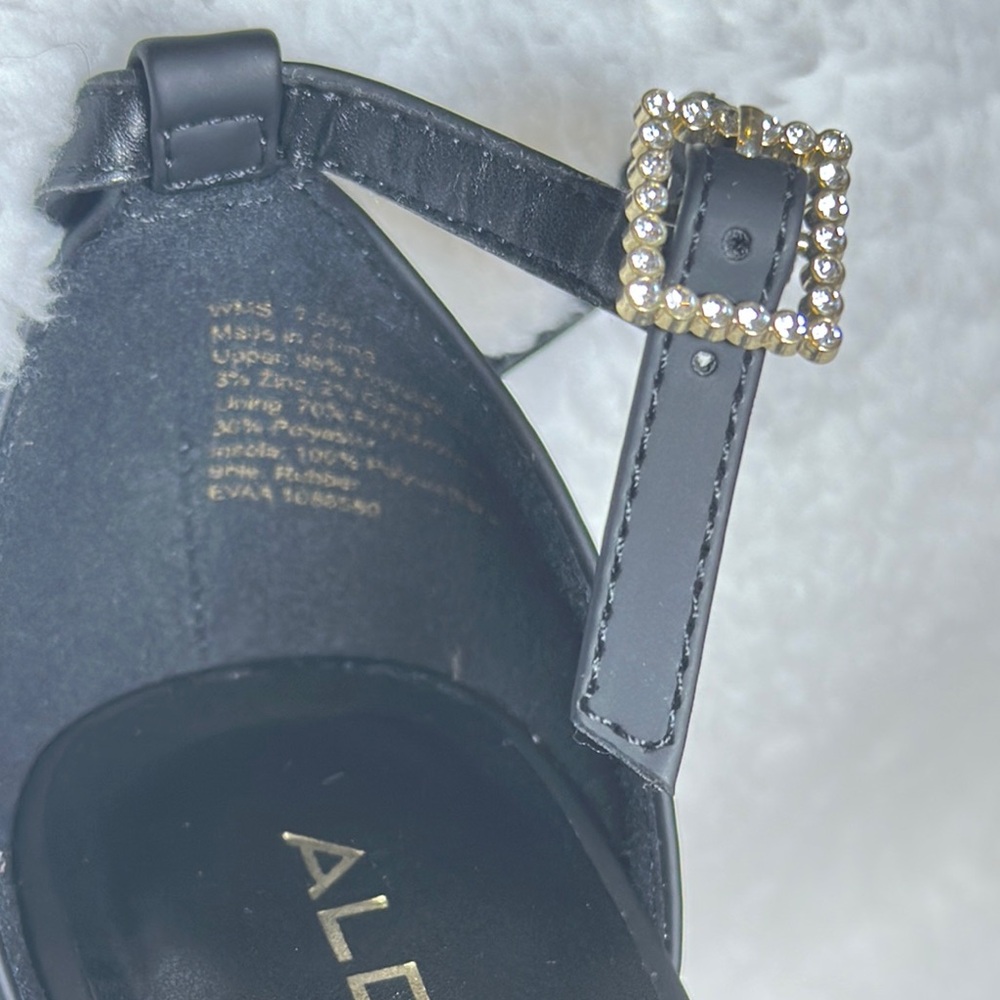 Aldo SIZE-7.5M Black Platform Shoes for Effortless Elegance - Picture 8 of 13